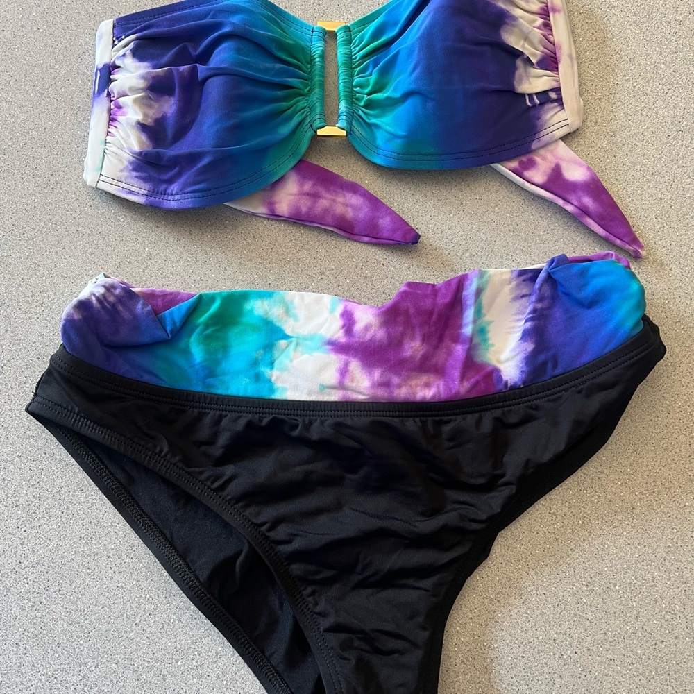 La Blanca Multicolor Tie-Dye Bikini Set
